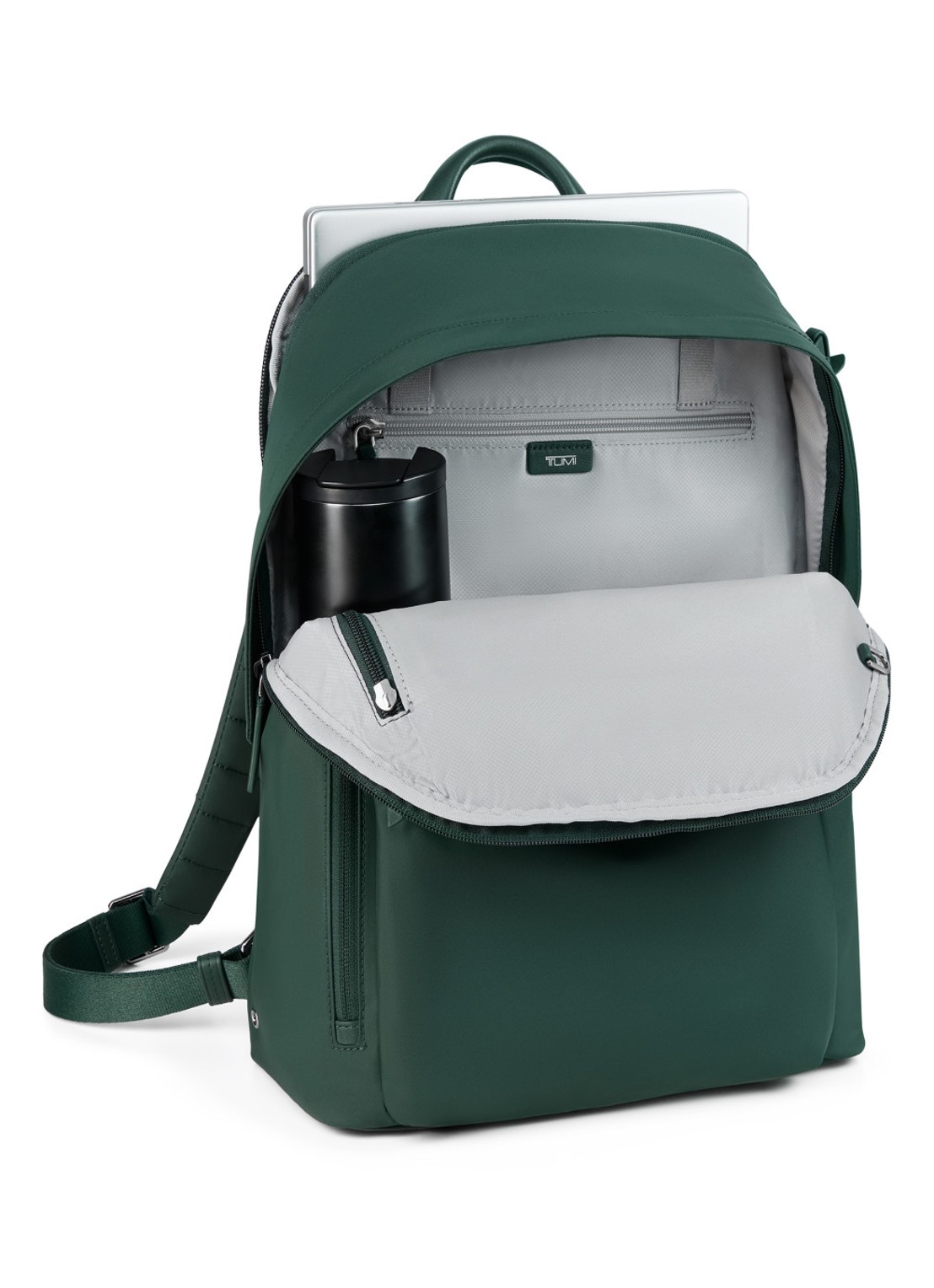 TUMI Halsey rugzak met 14 inch laptopvak - achterkant 3 donkergroen