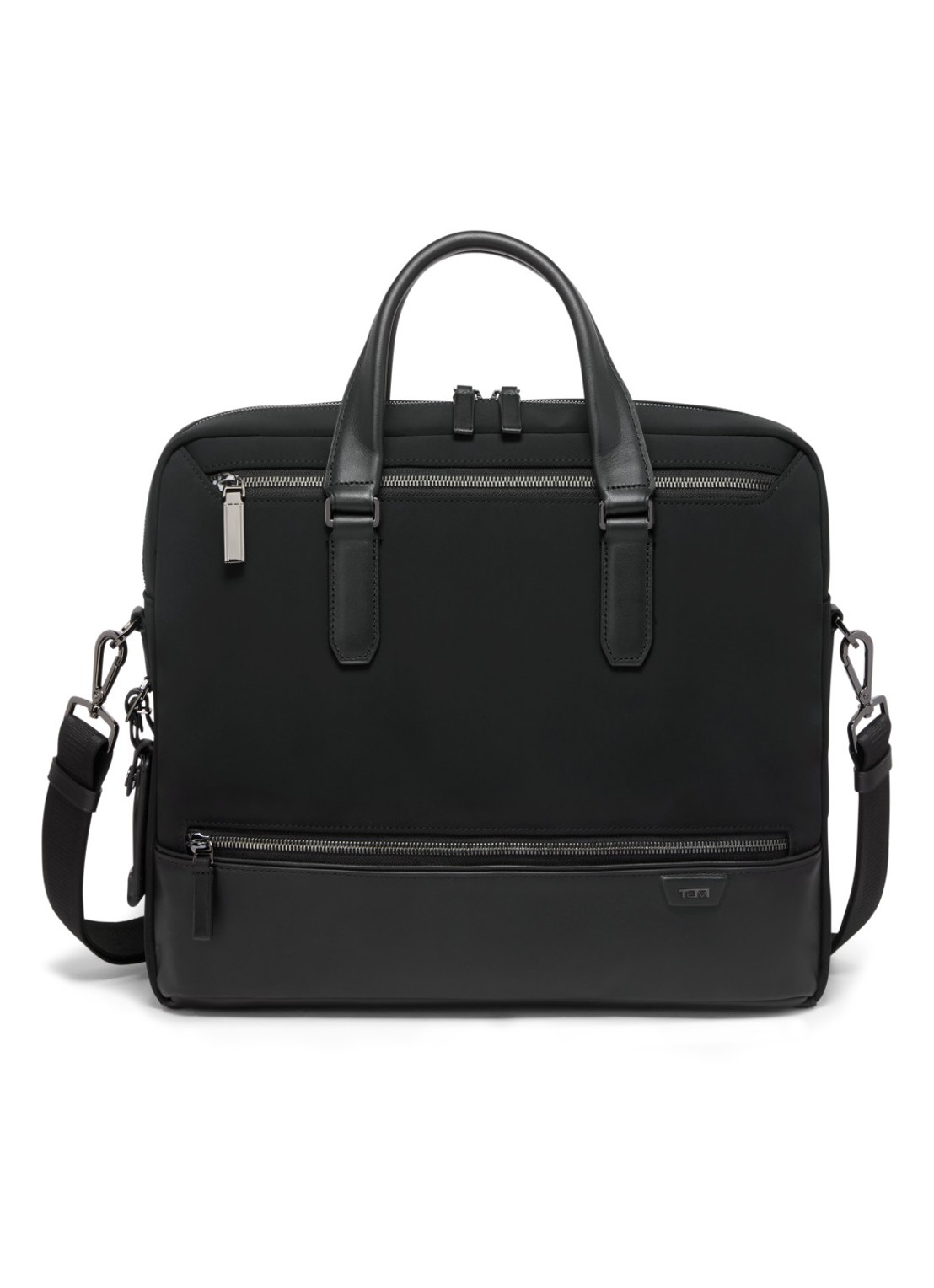 TUMI Harrison Avondale businesstas met 16 inch laptopvak - voorkant 3 zwart