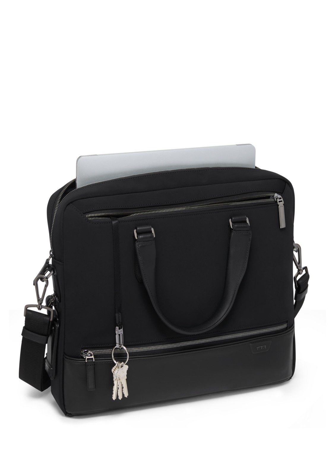 TUMI Harrison Avondale businesstas met 16 inch laptopvak - voorkant 4 zwart