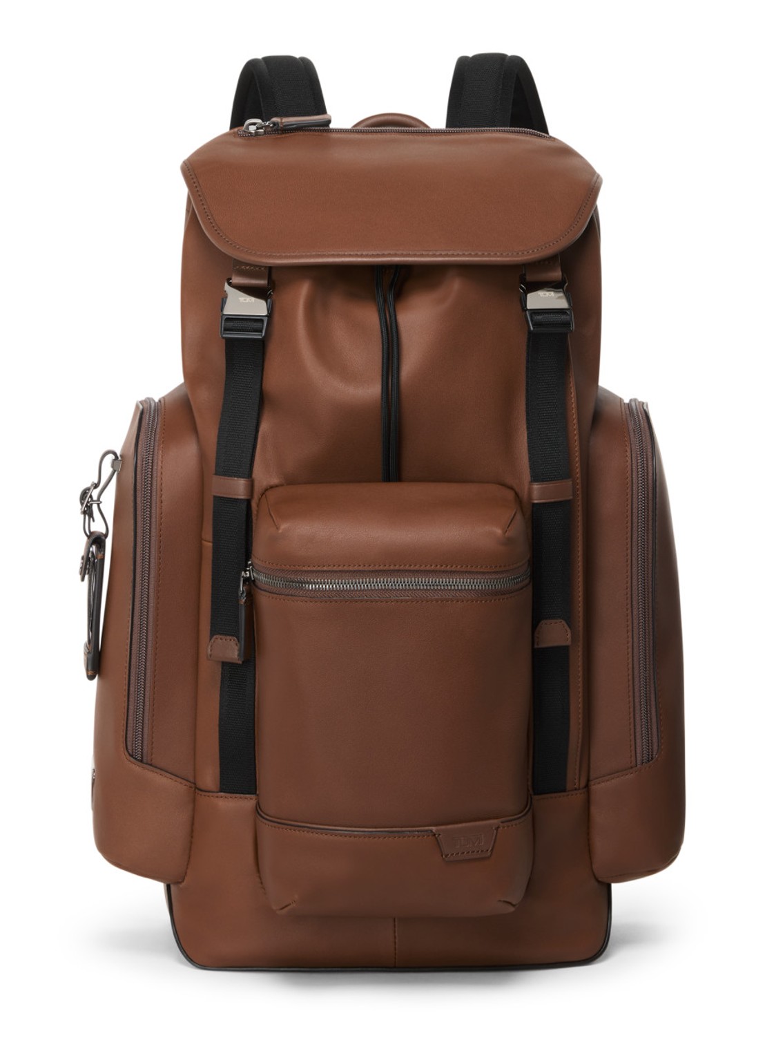 TUMI Harrison Griffen rugzak van leer - voorkant cognac