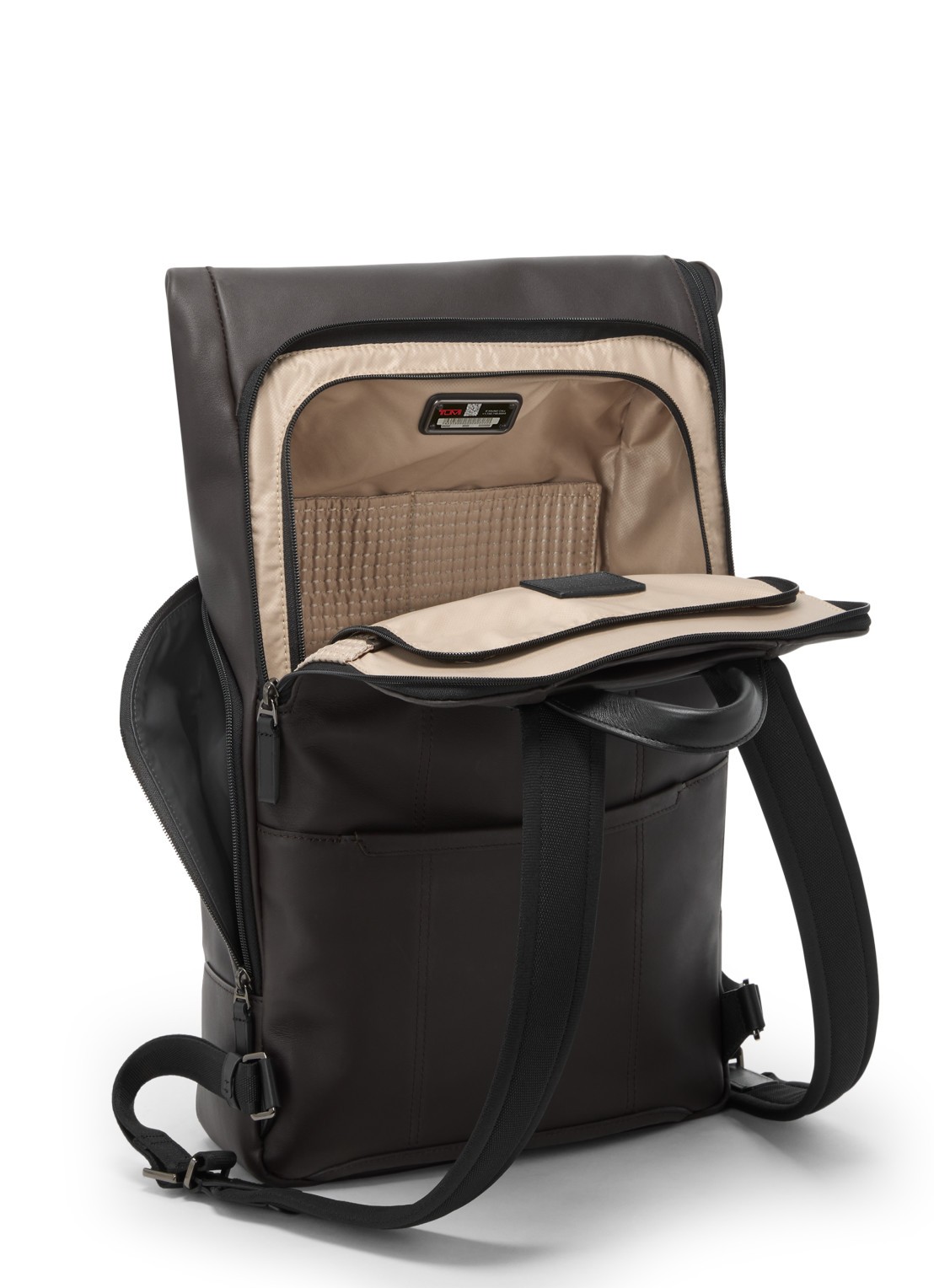 TUMI Harrison Osborn rugzak met 15 inch laptopvak - unisex - detail 2 donkerbruin