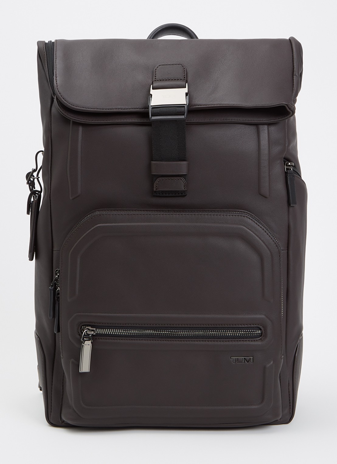 TUMI Harrison Osborn rugzak met 15 inch laptopvak - unisex - voorkant 5 donkerbruin