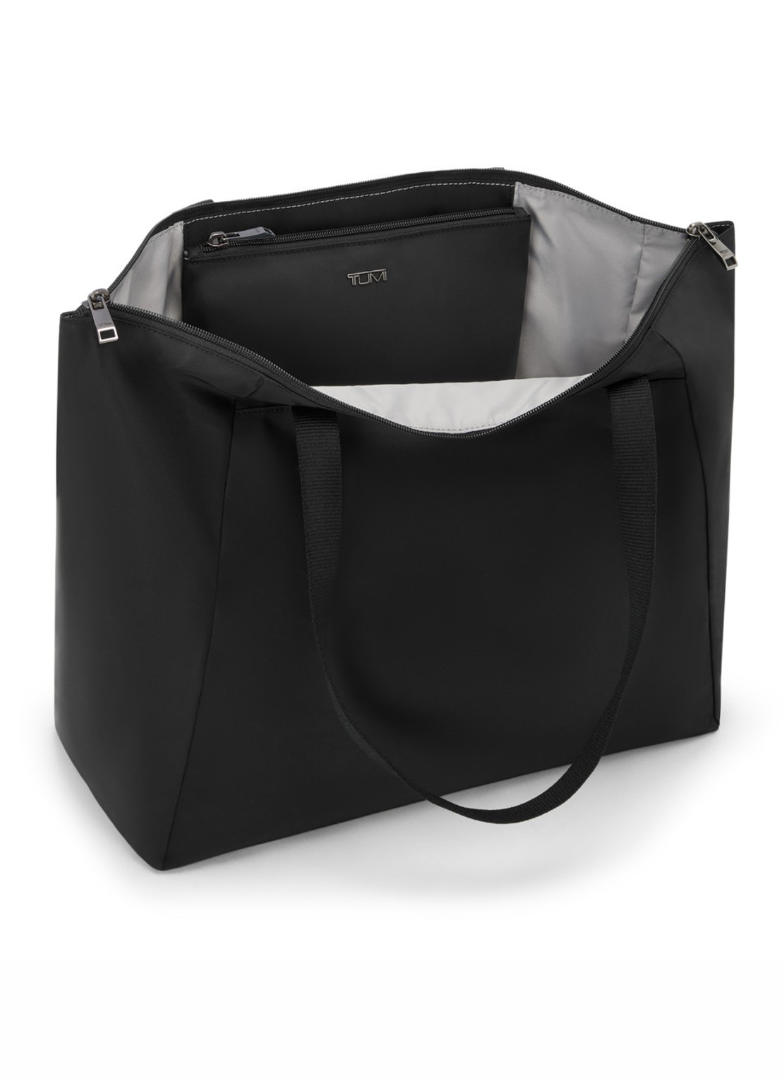TUMI Just In Case Medium schoudertas met uitneembaar etui - achterkant 3 antraciet
