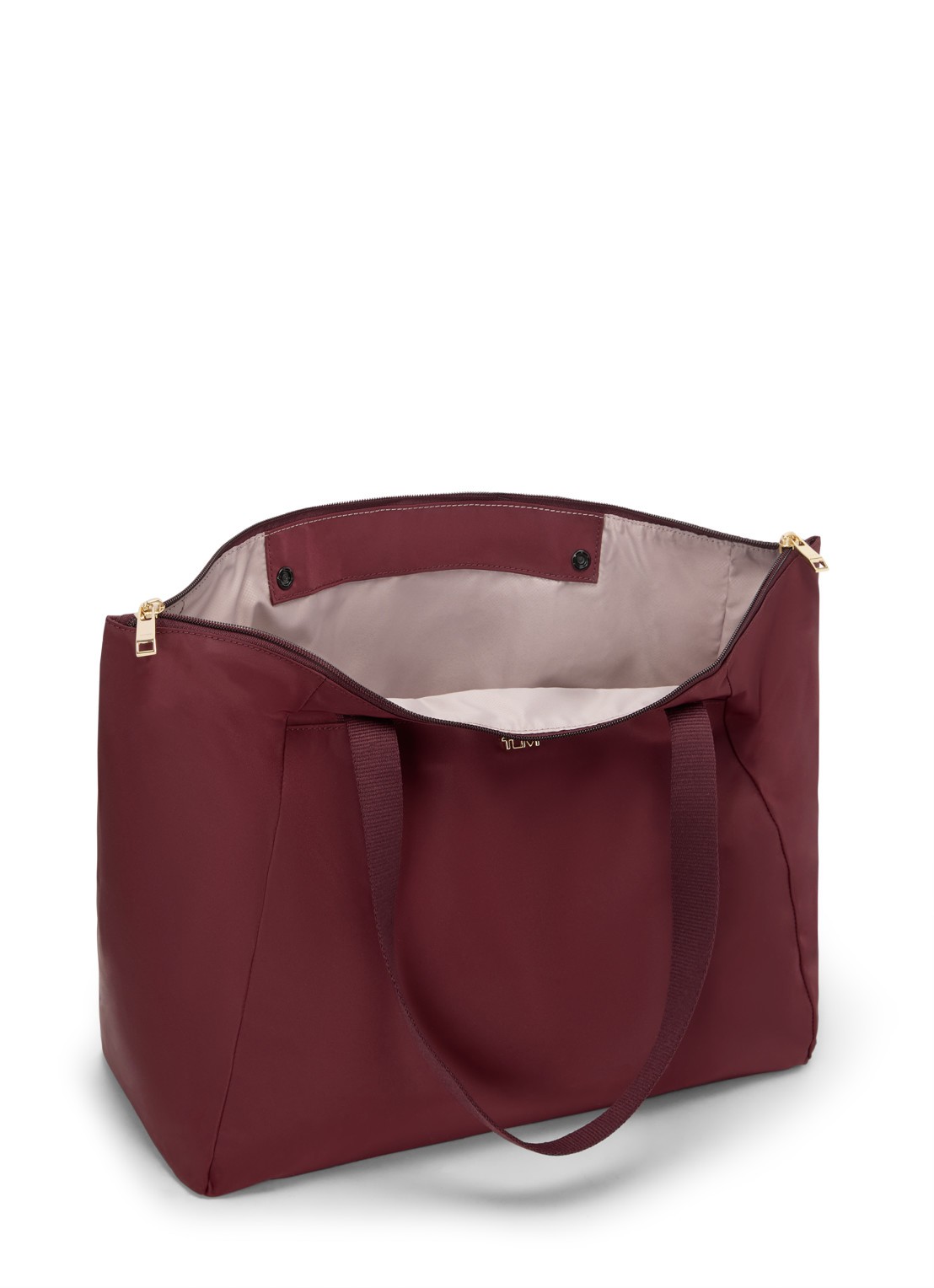 TUMI Just In Case Medium schoudertas met uitneembare etui - voorkant 6 bordeauxrood