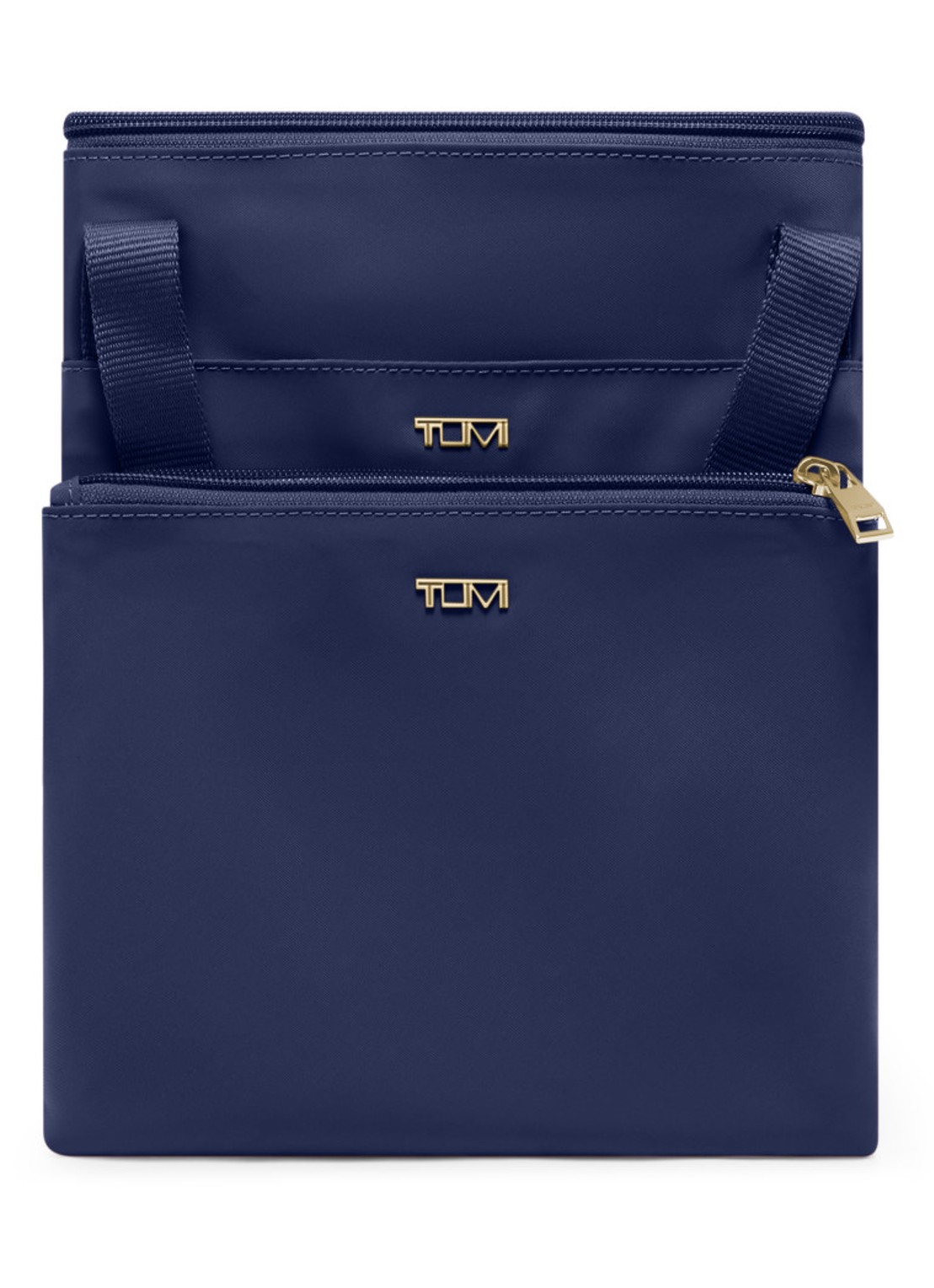 TUMI Just In Case Medium schoudertas met uitneembare etui - achterkant 6 indigo