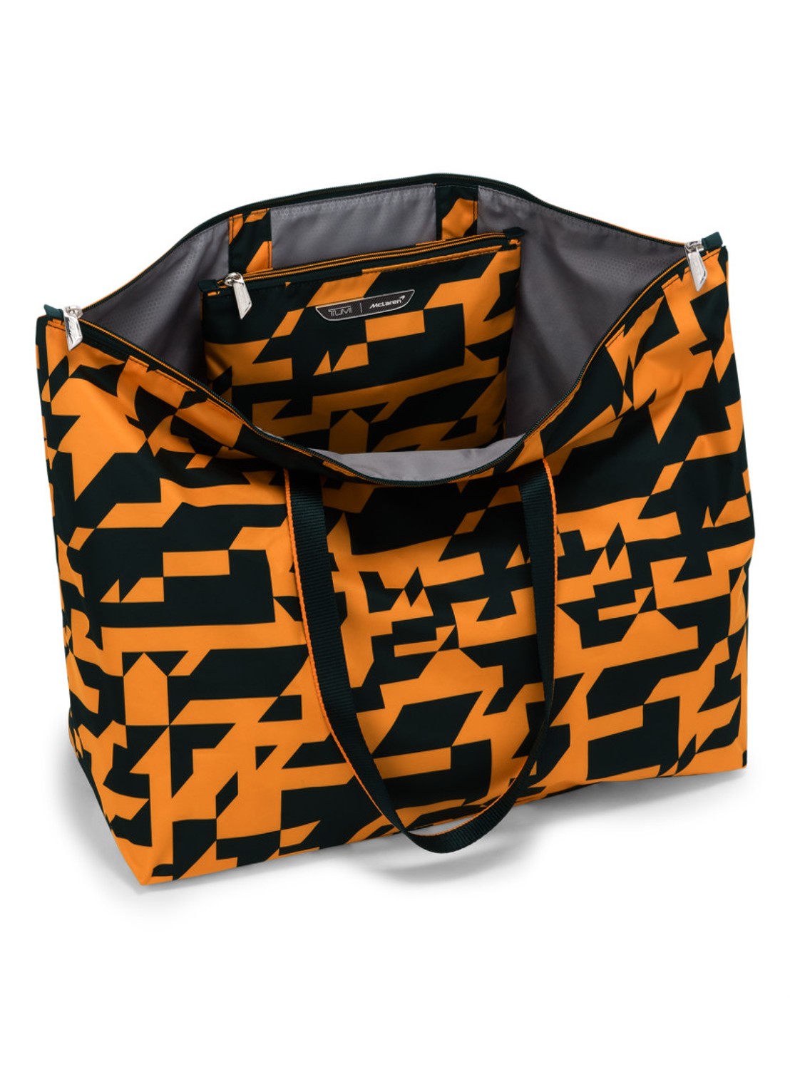 TUMI Just In Case schoudertas met uitneembaar etui - voorkant 2 oranje