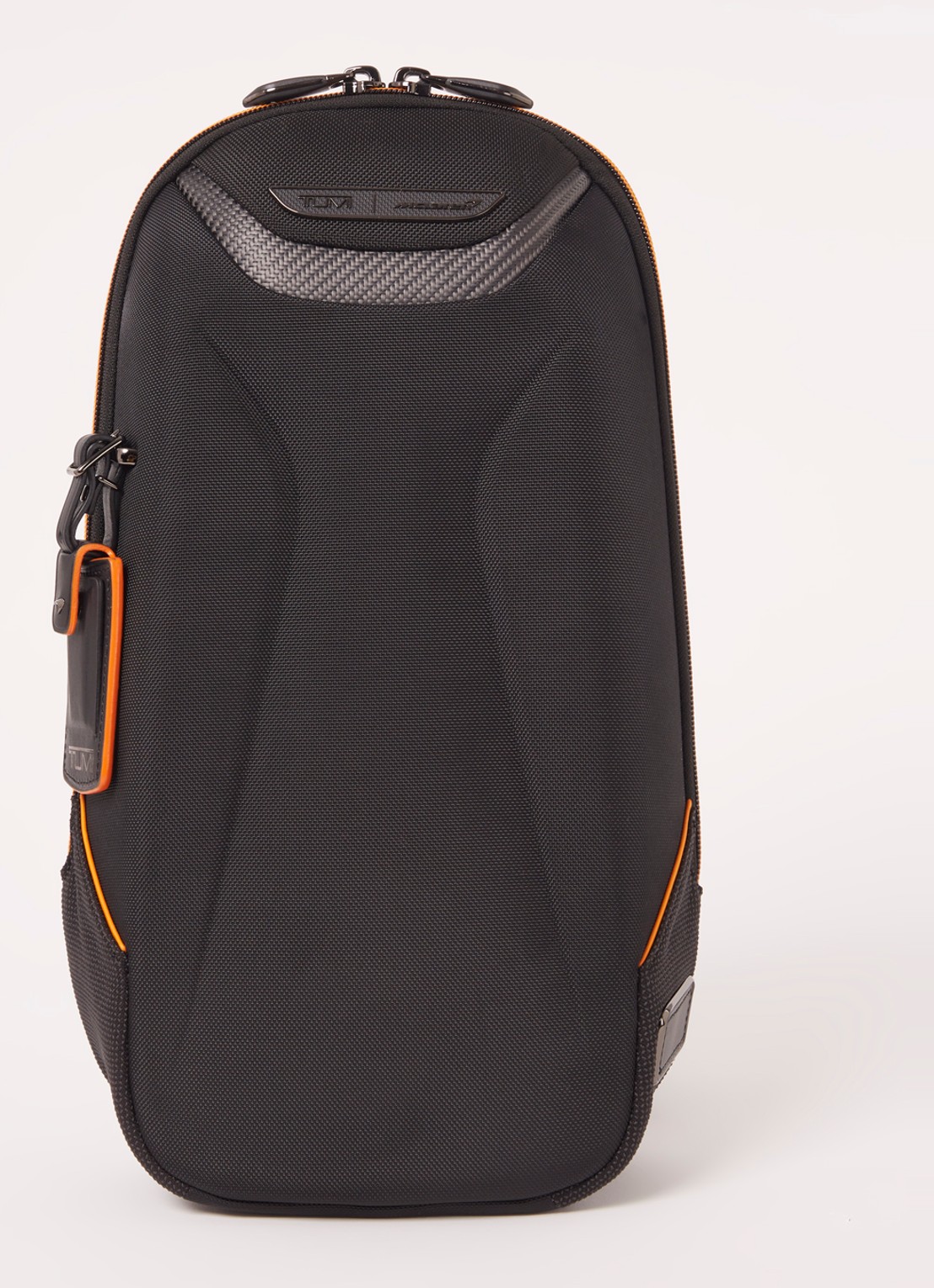 TUMI McLaren Torque Sling crossbodytas met leren details - voorkant 2 zwart