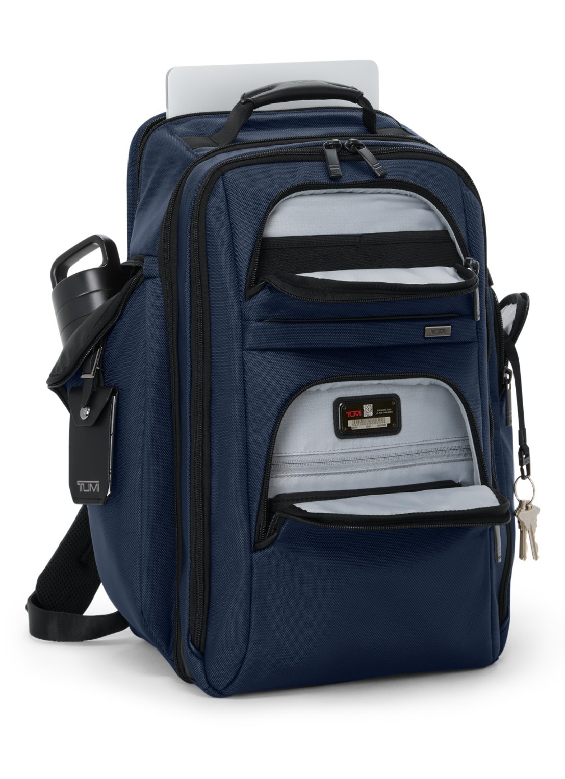 TUMI Packing rugzak met 16 inch laptopvak - voorkant 2 donkerblauw