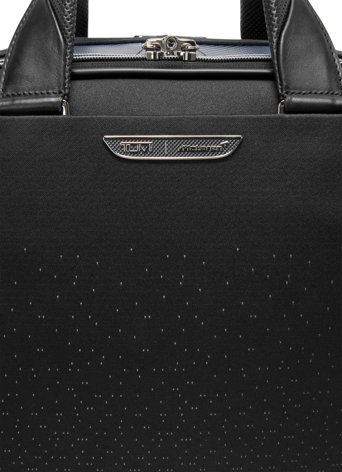 TUMI Quantum weekendtas met leren details - detail 5 donkerblauw