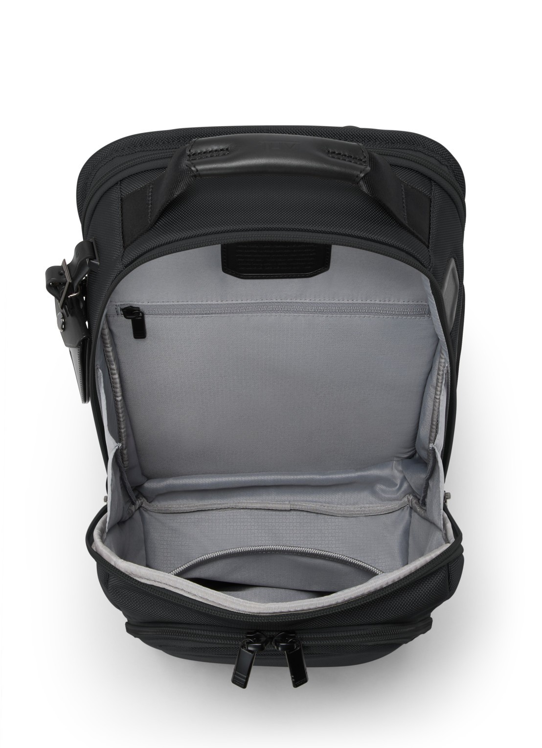 TUMI Rugzak met leren details en 16 inch laptopvak - detail 2 zwart
