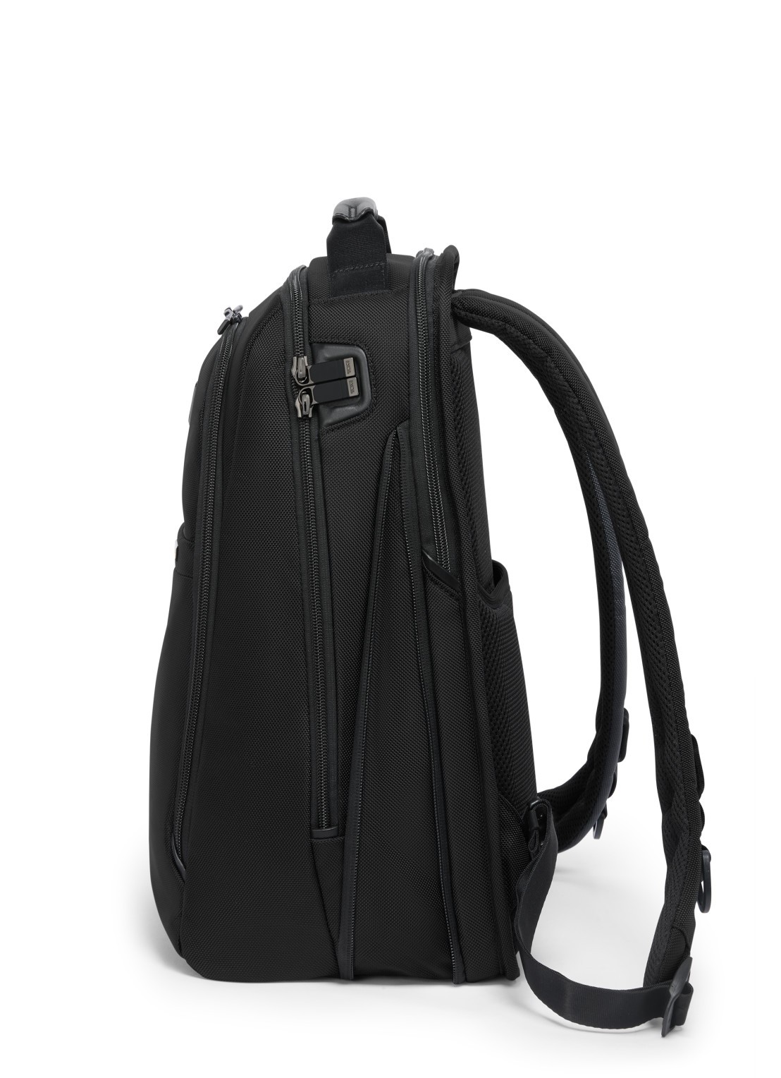 TUMI Rugzak met leren details en 16 inch laptopvak - detail 3 zwart