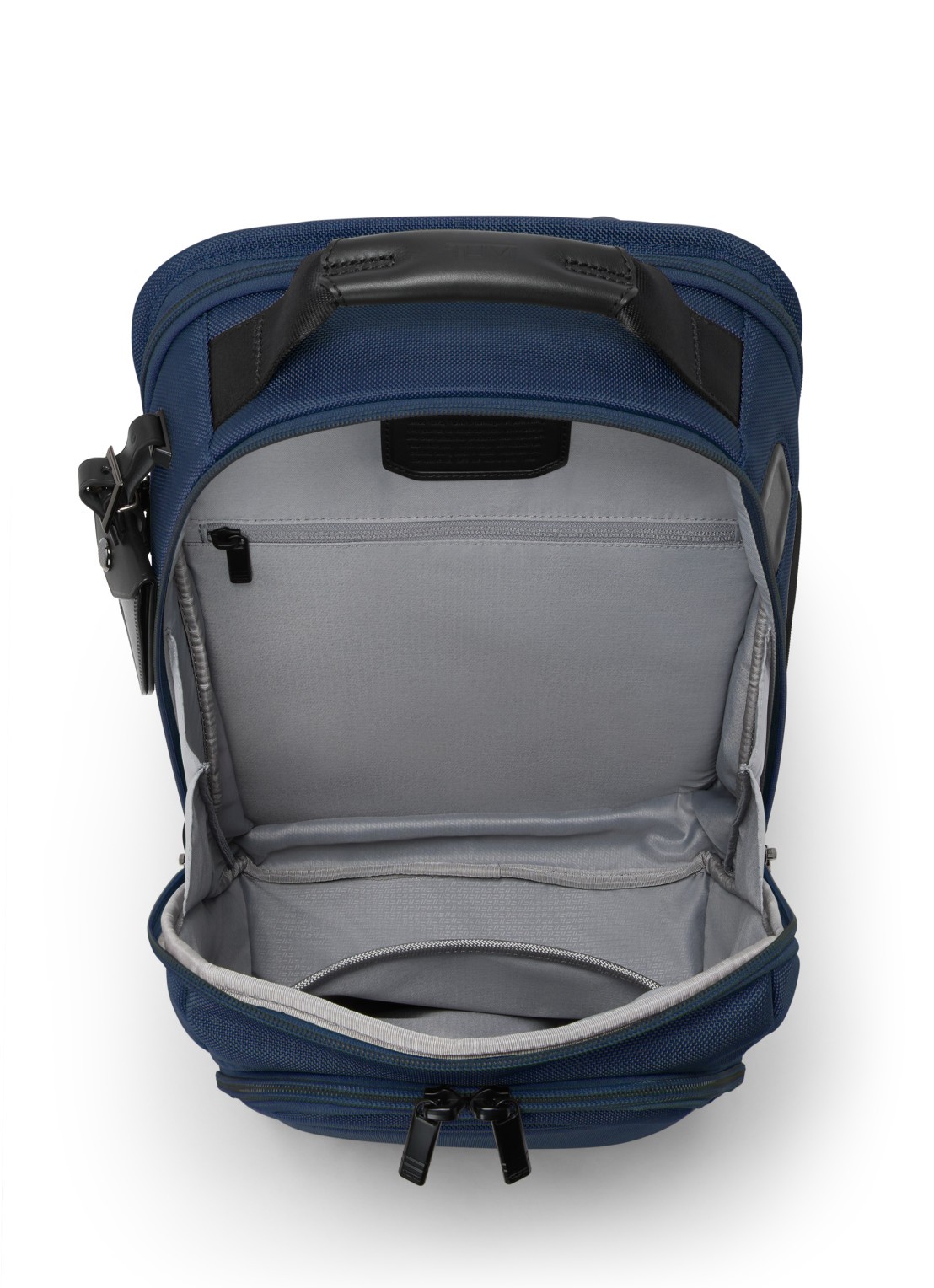 TUMI Rugzak met leren details en 16 inch laptopvak - detail 5 donkerblauw