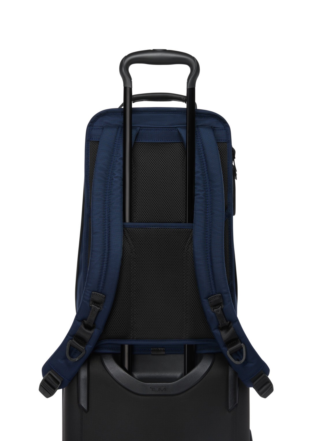 TUMI Rugzak met leren details en 16 inch laptopvak - detail 6 donkerblauw