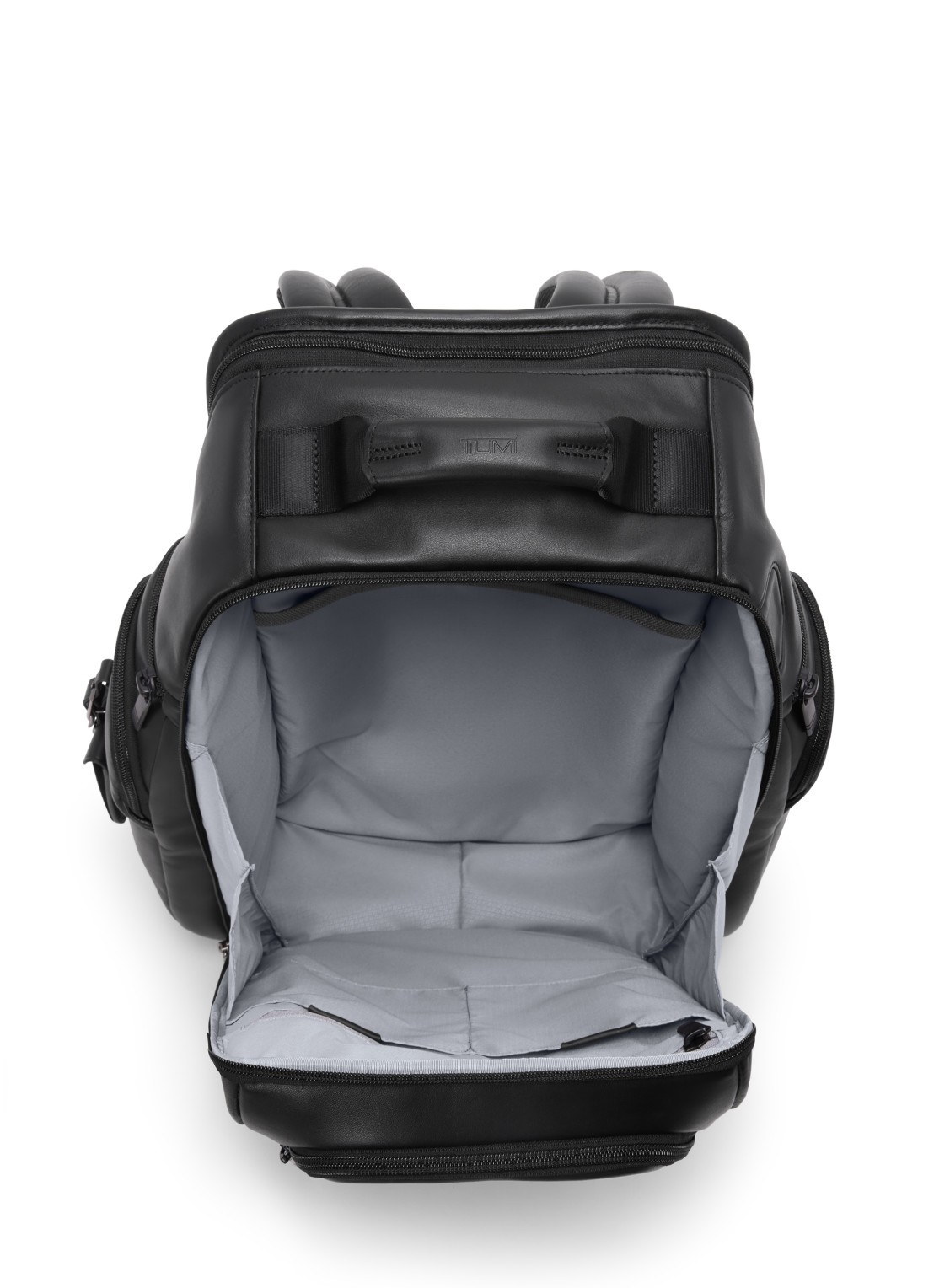 TUMI Rugzak van leer met 16 inch laptopvak - detail 5 zwart