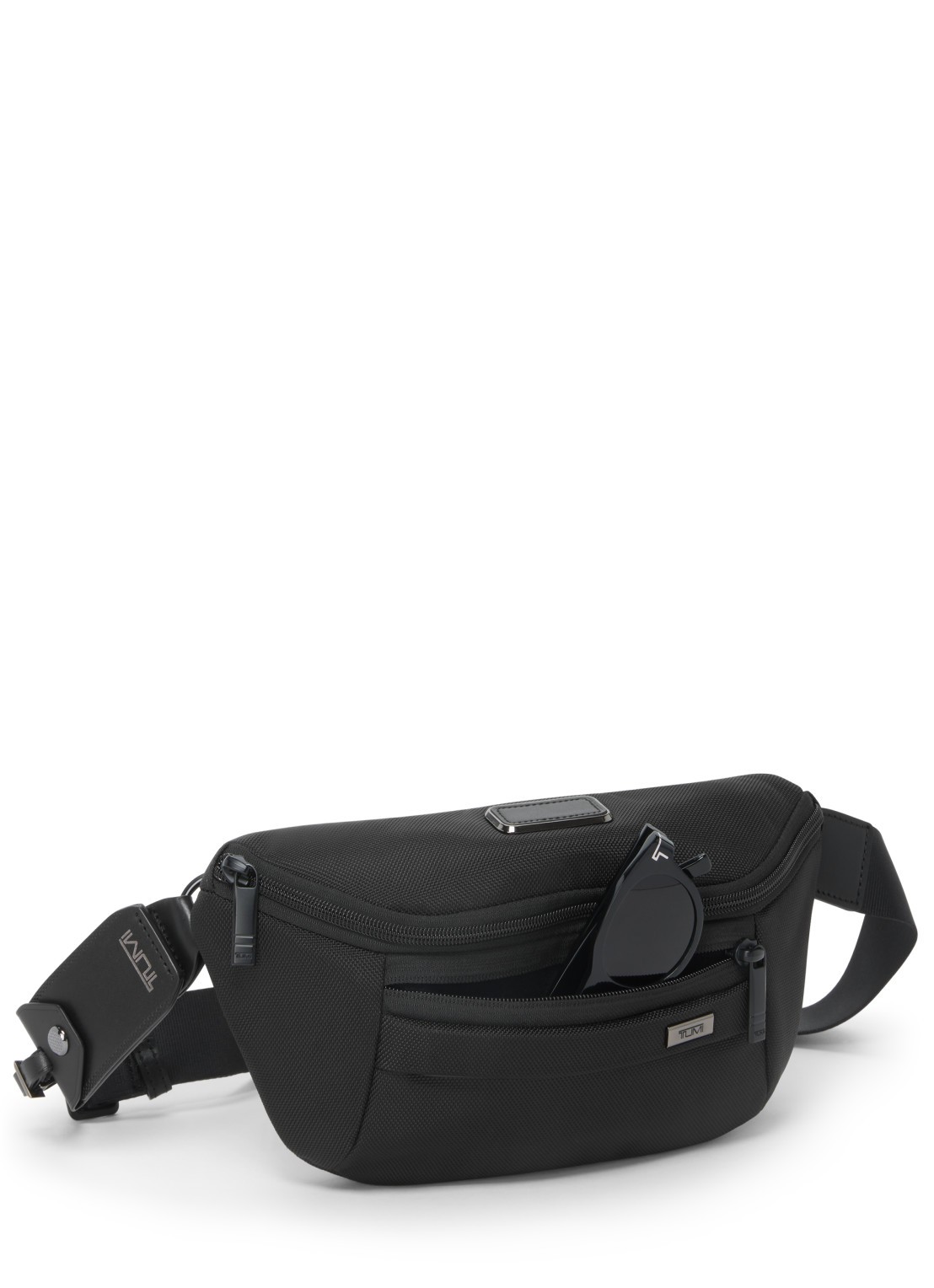 TUMI Sling heuptas met leren details - achterkant 5 zwart