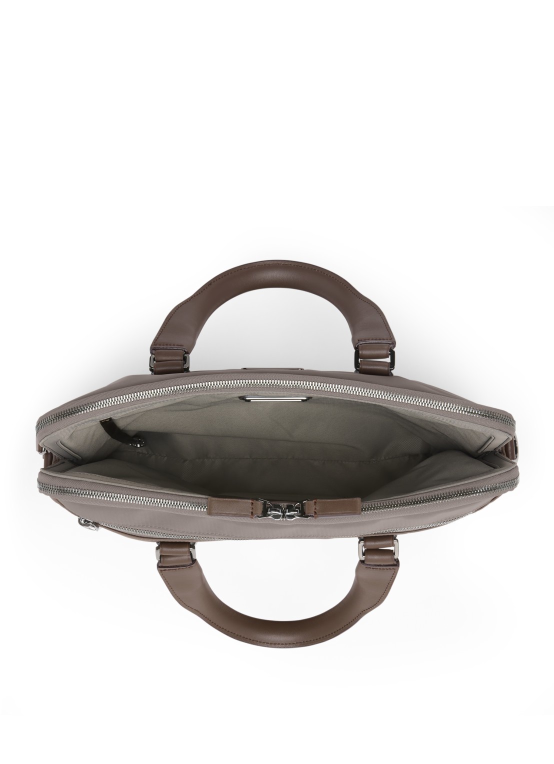 TUMI Sycamore businesstas met 14 inch laptopvak - detail taupe