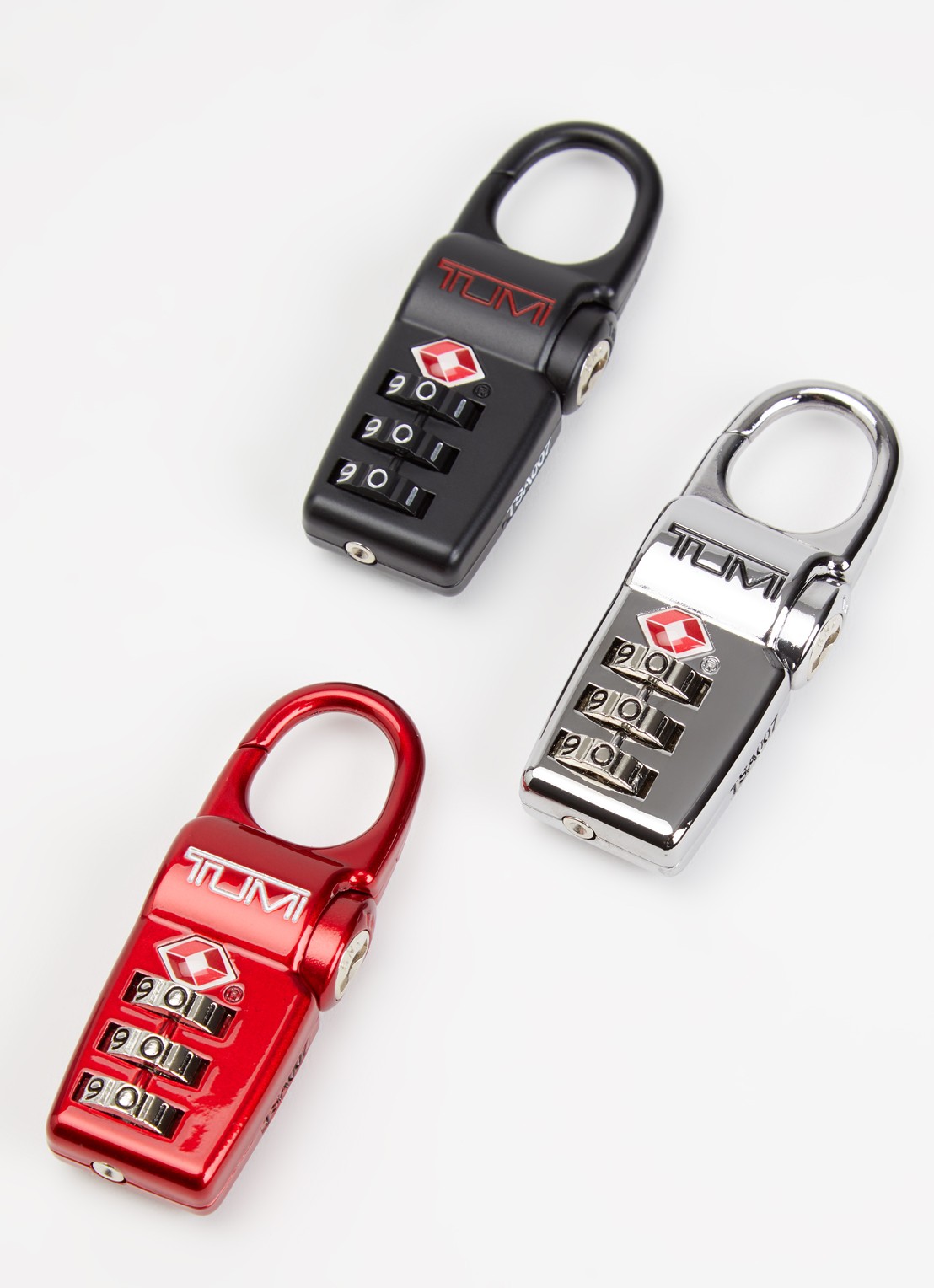 TUMI TSA Lock Box hangslot set van 3 - voorkant 2 multicolor