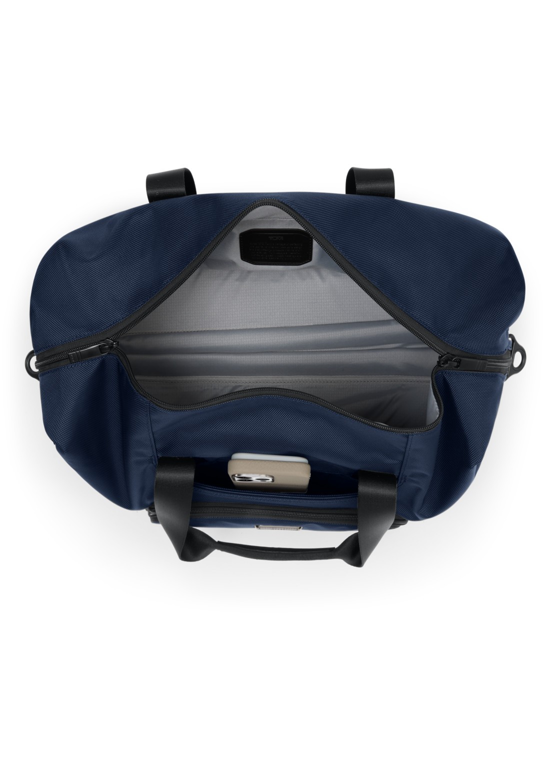 TUMI Vergrootbare weekendtas met afneembare schouderriem - achterkant 7 donkerblauw