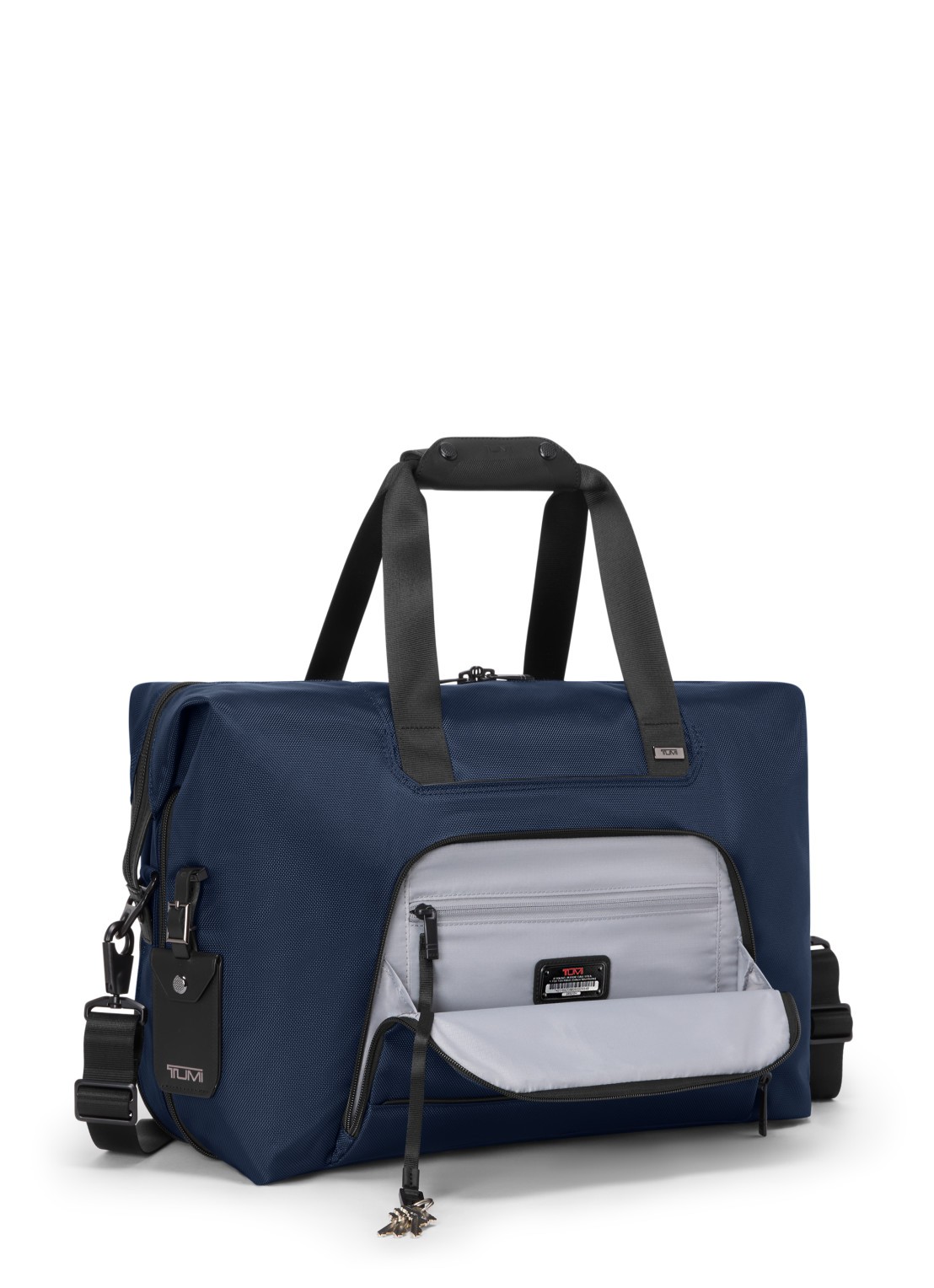 TUMI Vergrootbare weekendtas met afneembare schouderriem - detail donkerblauw