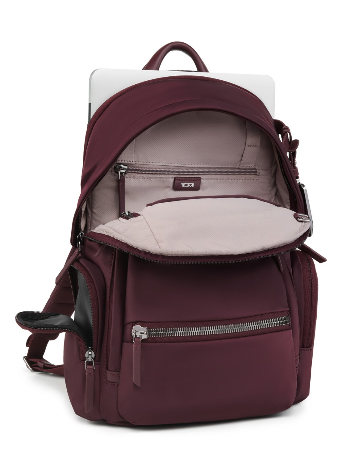 TUMI Voyageur Celina rugzak met 16 inch laptopvak - voorkant 2 bordeauxrood