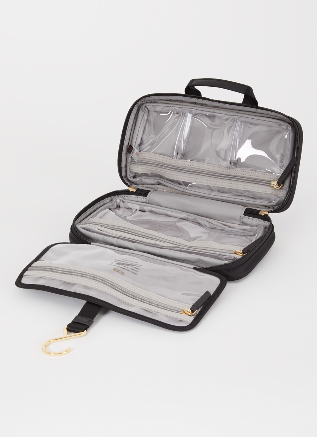 TUMI Voyageur Madaline Small make-up tas met logo - voorkant 2 zwart