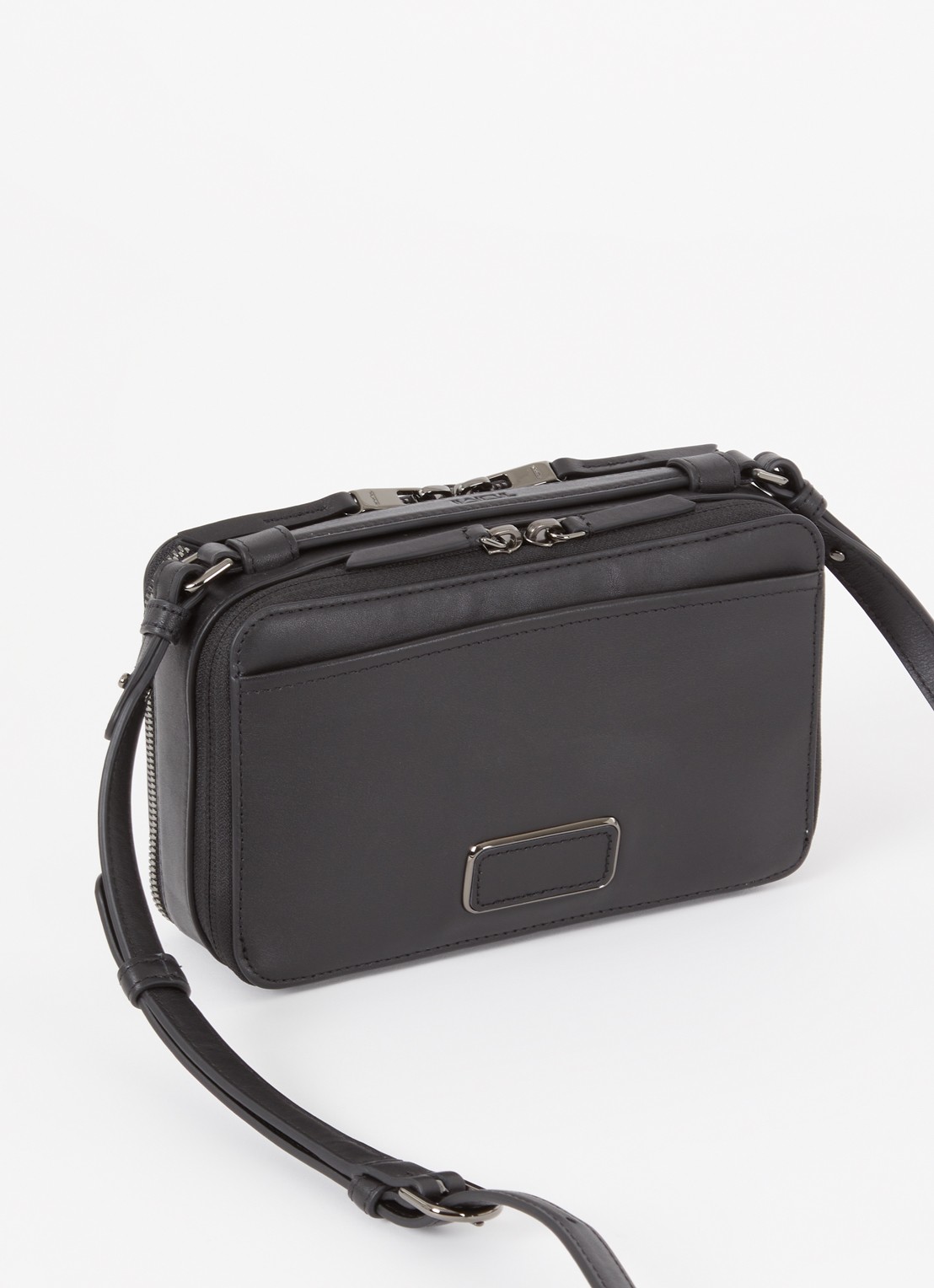 TUMI Voyageur Myla crossbodytas van leer - achterkant 4 zwart