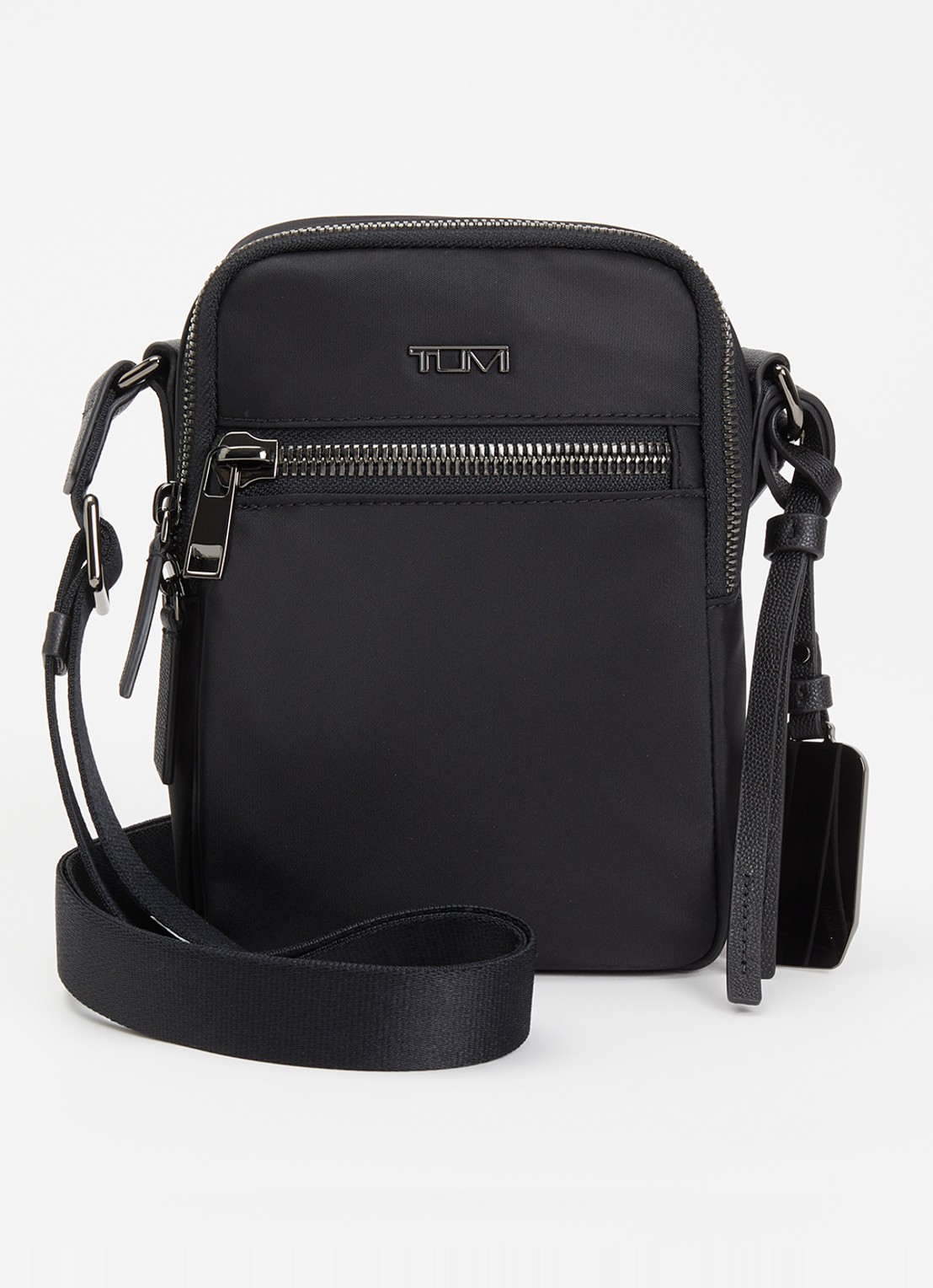 TUMI Voyageur Persia crossbodytas van nylon met leren details - voorkant zwart