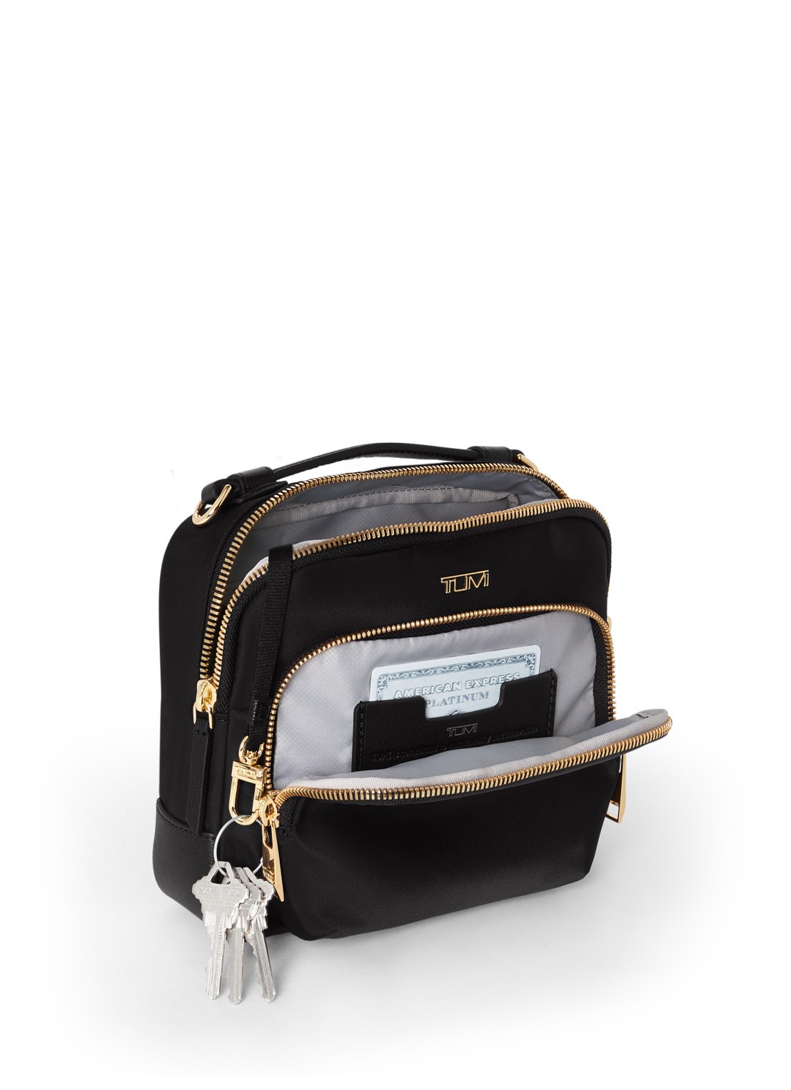 TUMI Voyageur Teghan crossbodytas met verstelbare schouderriem - voorkant 3 zwart