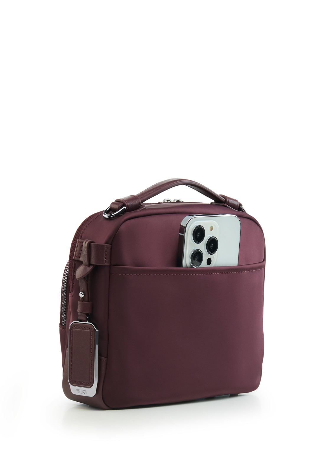 TUMI Voyageur Teghan crossbodytas - detail 3 bordeauxrood