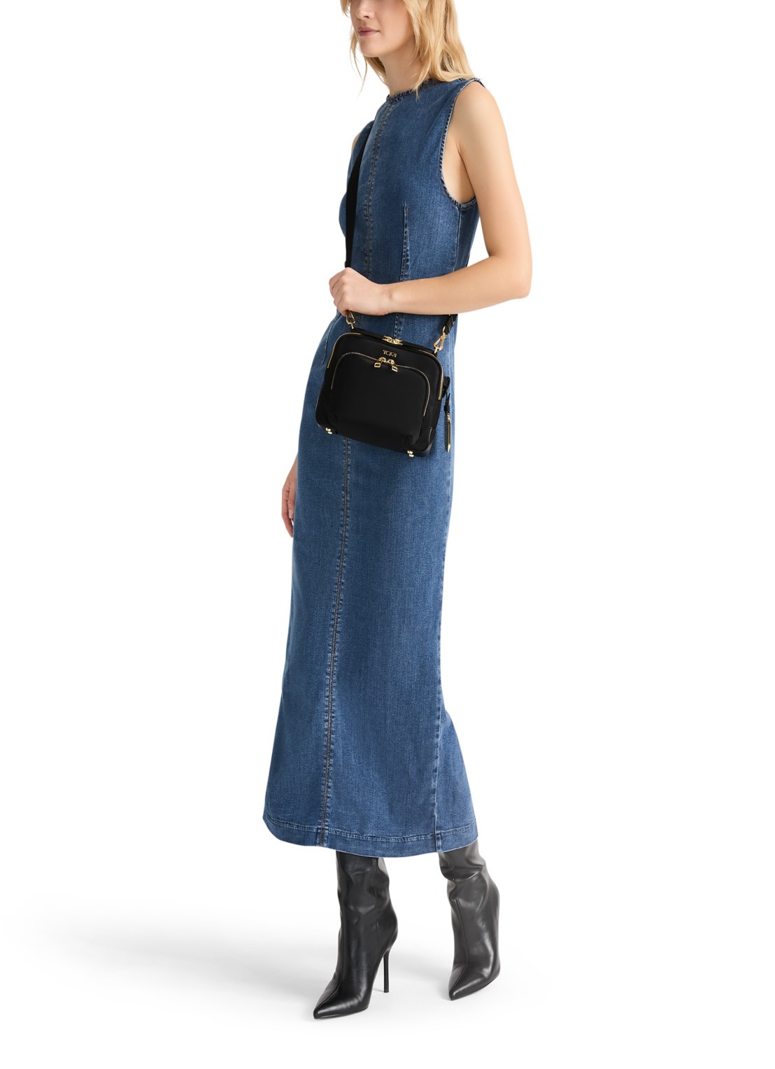TUMI Voyageur Teghan crossbodytas - voorkant 2 bordeauxrood