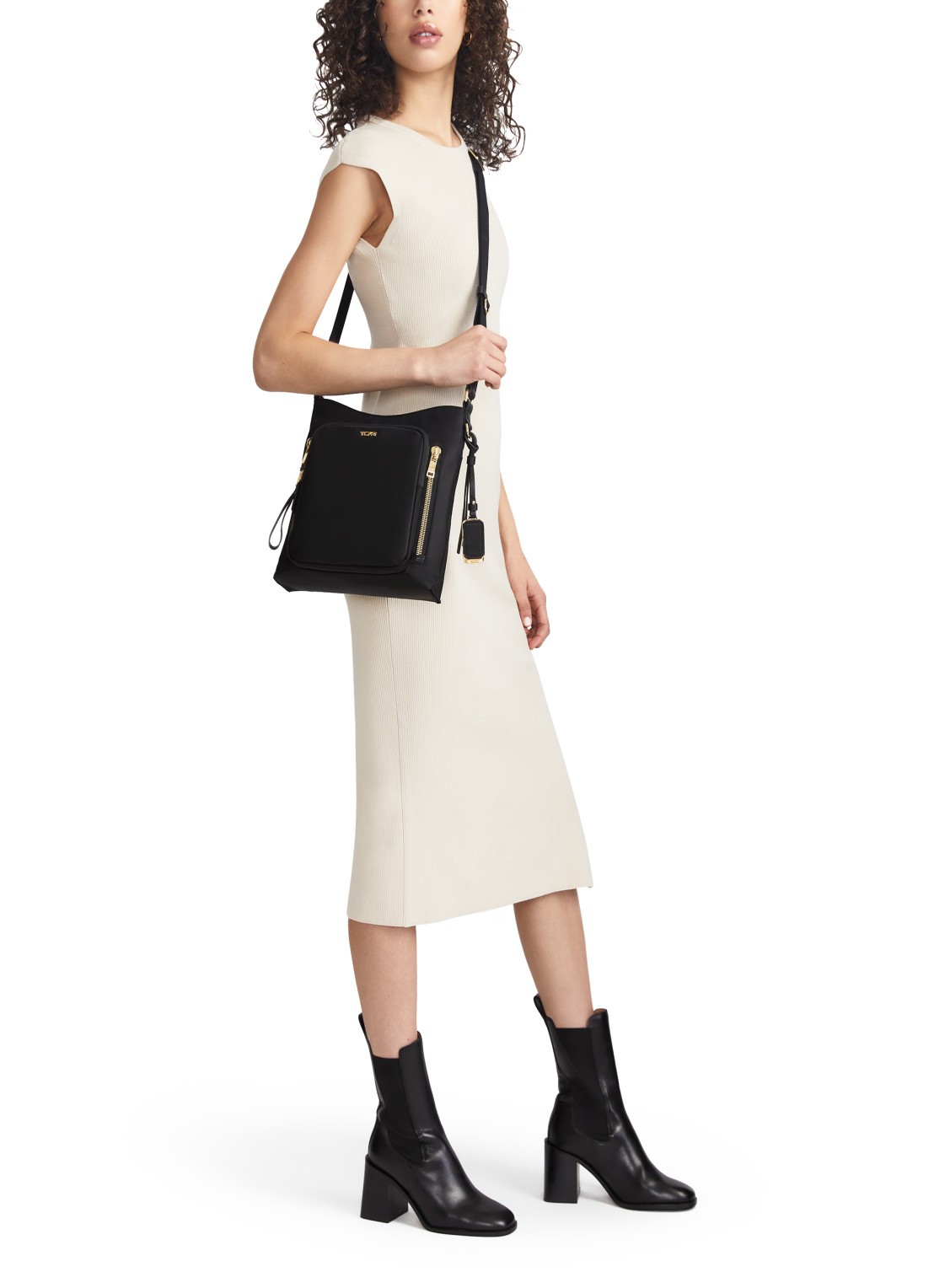 TUMI Voyageur Tyler crossbodytas met logoborduring - voorkant 4 bordeauxrood