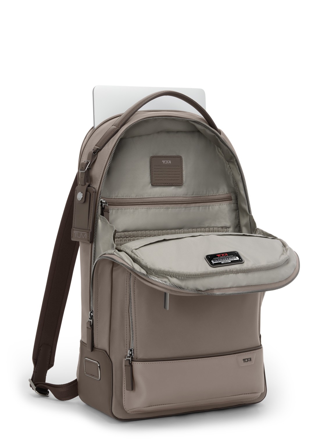 TUMI Warren rugzak met 16 inch laptopvak - voorkant 2 taupe