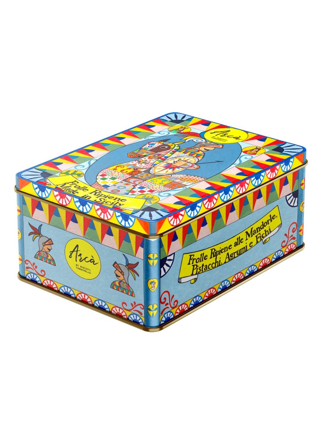 Tumminello Orlando koekjesmix in blik 680 gram - voorkant beige