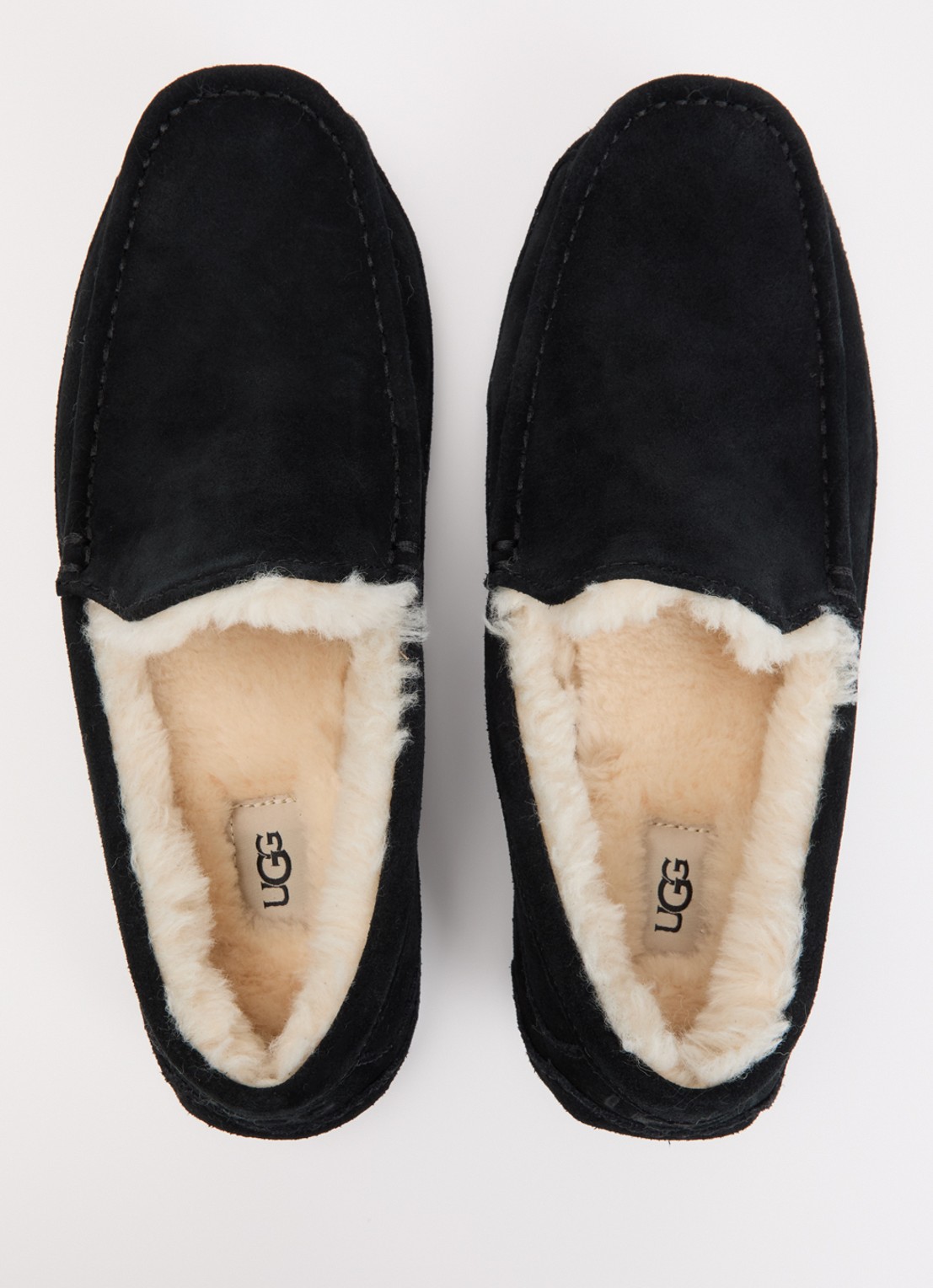 UGG Ascot instapper van suède - detail 4 zwart