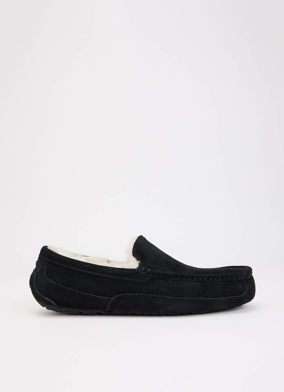 UGG Ascot instapper van suède - voorkant 2 zwart
