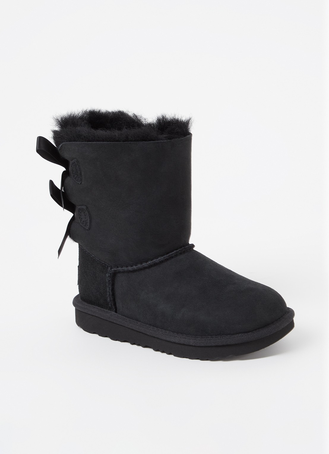 UGG Bailey Bow II laars van suède - voorkant zwart
