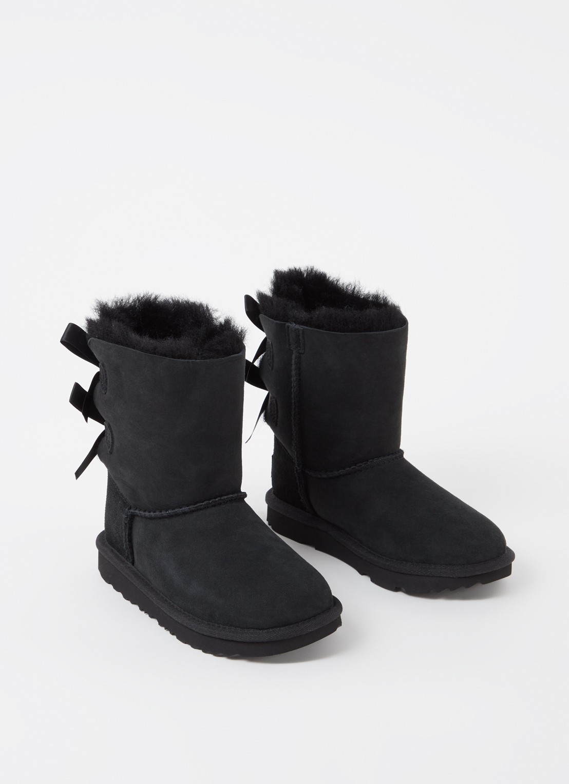 UGG Bailey Bow II laars van suède - voorkant 2 zwart