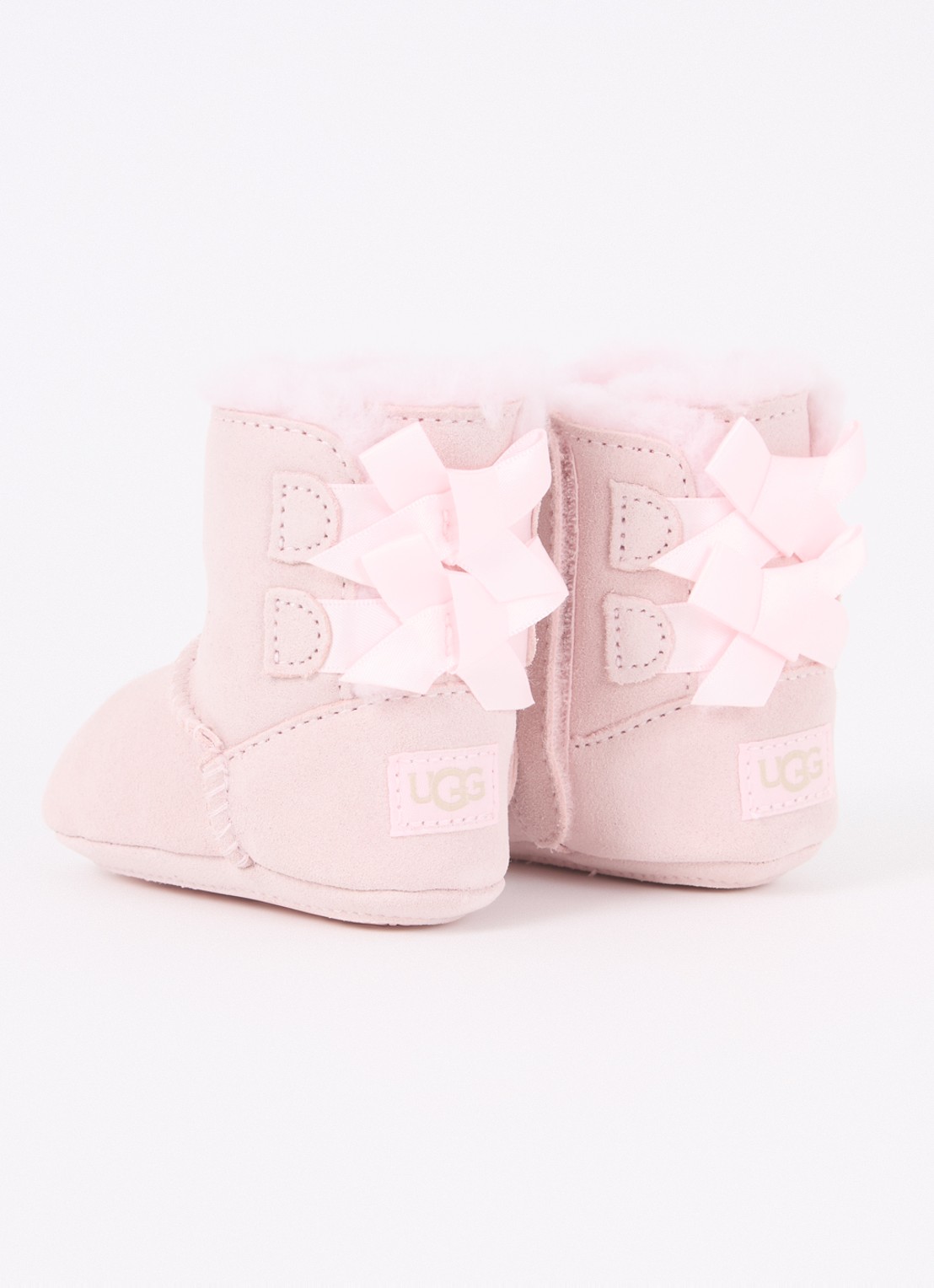 UGG Bailey enkellaarsje van leer - achterkant lichtroze