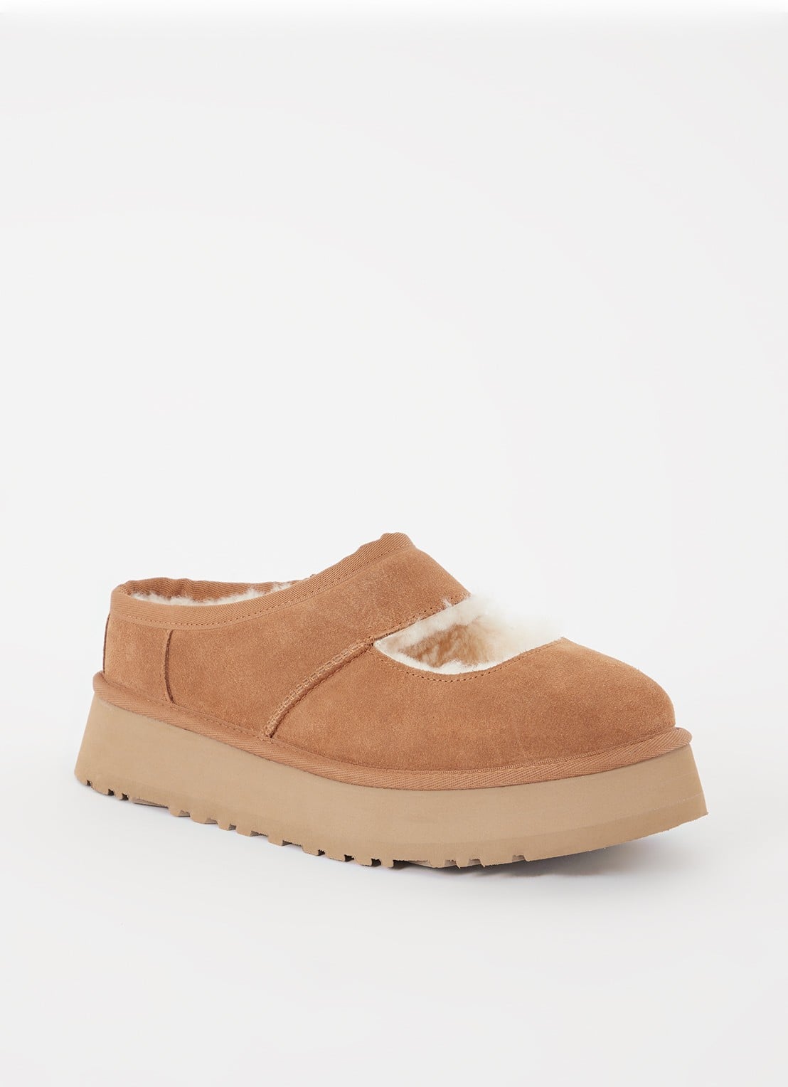 UGG Bea Mary Jane instapper van suède - voorkant 2 kastanjebruin
