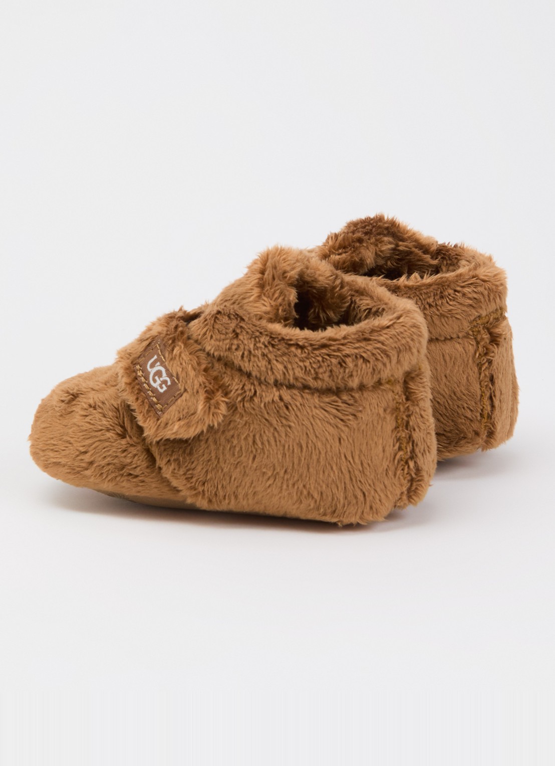 UGG Bixbee babyslofje van imitatiebont - achterkant 4 kastanjebruin