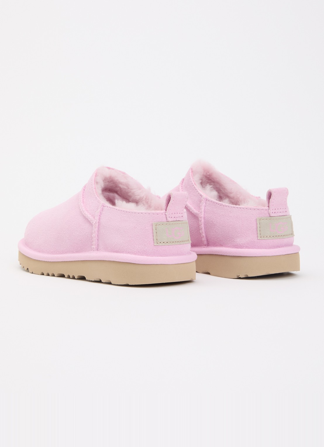 UGG Classic Micro instapper van suède - achterkant roze