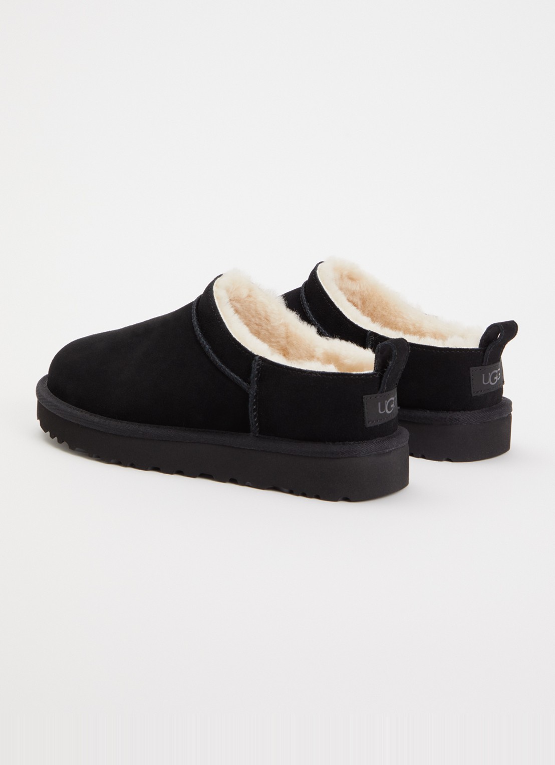 UGG Classic Micro instapper van suède - achterkant 6 zwart