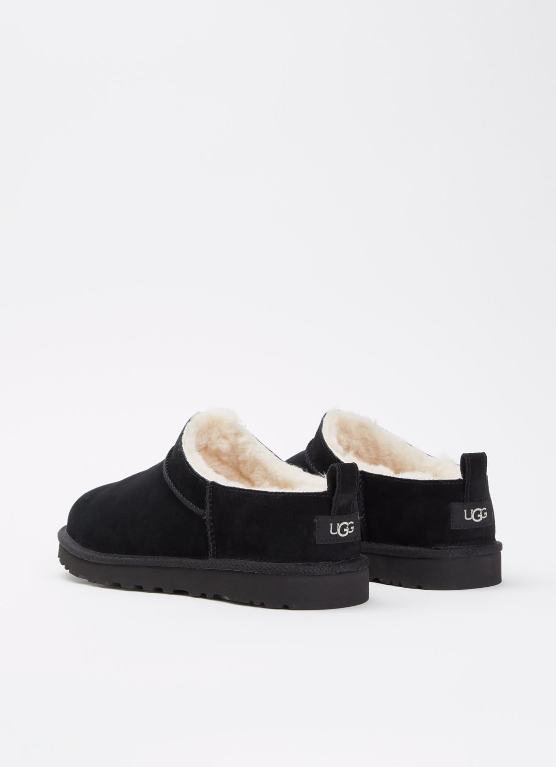 UGG Classic Micro instapper van suède - achterkant 5 zwart