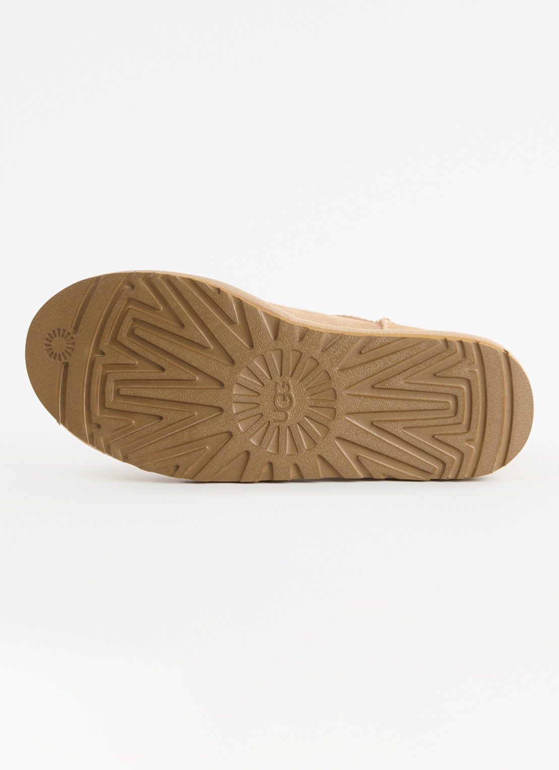 UGG Classic Mini enkellaarsje van suède - detail 4 camel