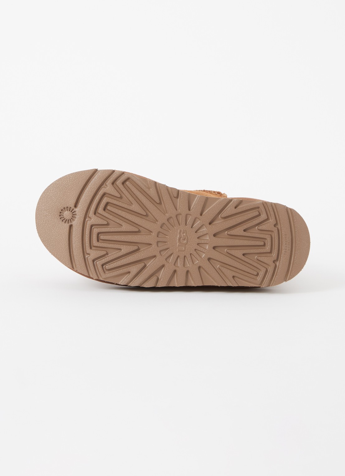 UGG Classic Mini Platform enkellaarsje van suède  - detail 2 cognac