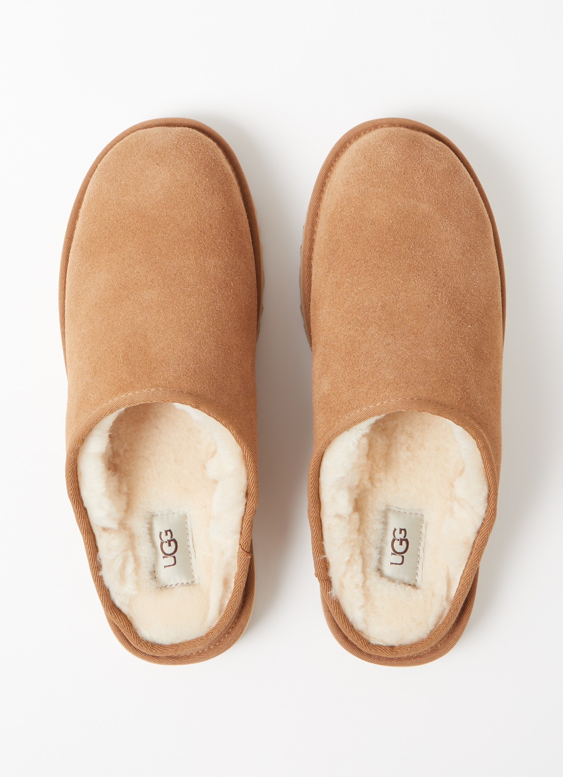 UGG Classic Slip-On muiltje van suède - detail 2 kastanjebruin