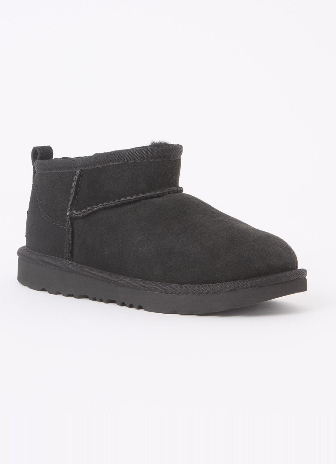 UGG Classic Ultra Mini enkellaarsje van suède - voorkant 2 zwart