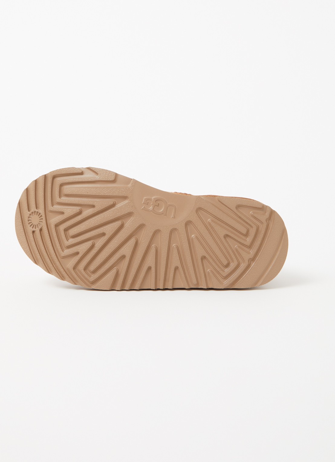 UGG Classic Ultra Mini enkellaarsje van suède - detail 4 camel