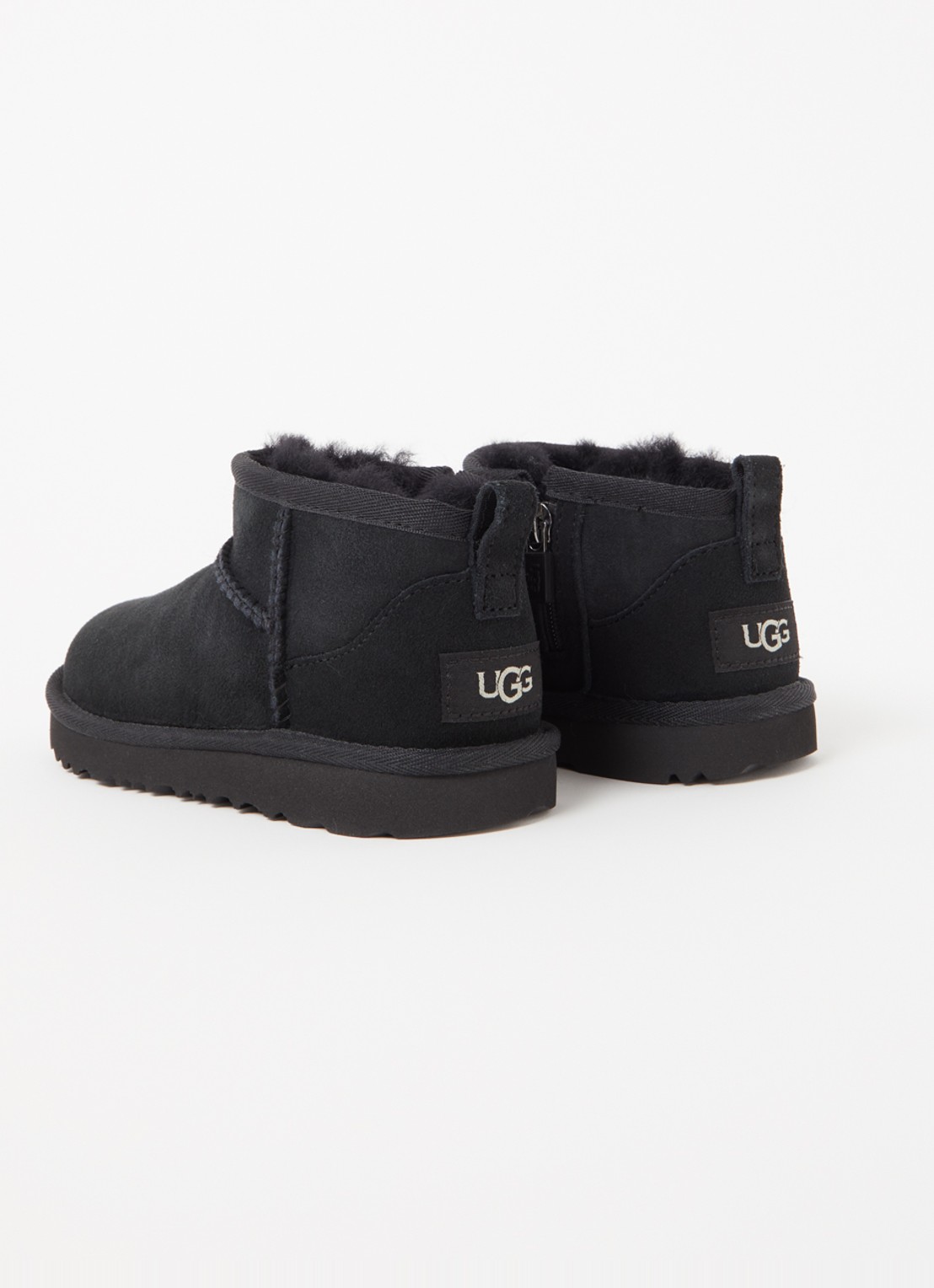 UGG Classic Ultra Mini enkellaarsje van suède - achterkant 3 zwart