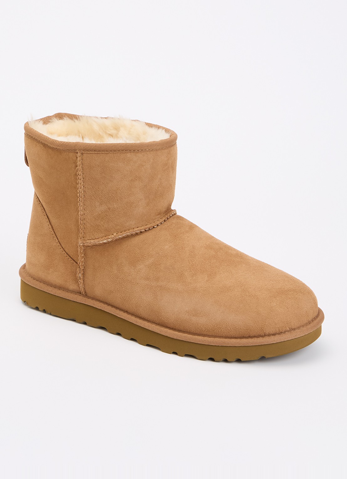 UGG Classic Ultra Mini laars van suède - voorkant 3 camel